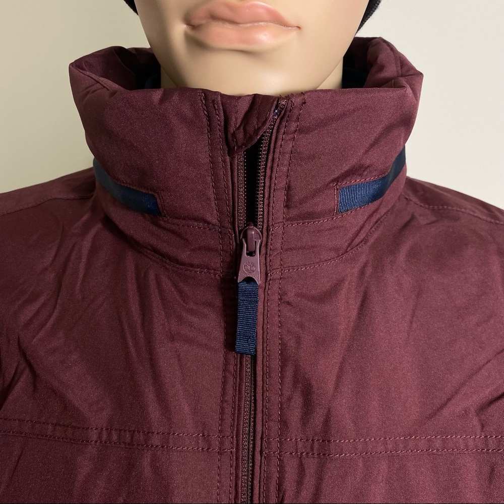 Timberland Men’s Mount Crescent 3-in-1 Waterproof Hooded Jacket Burgundy Sz M L - Picture 5 of 12